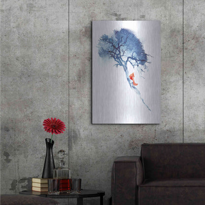 Luxe Metal Art 'There's No Way' by Robert Farkas, Metal Wall Art,24x36