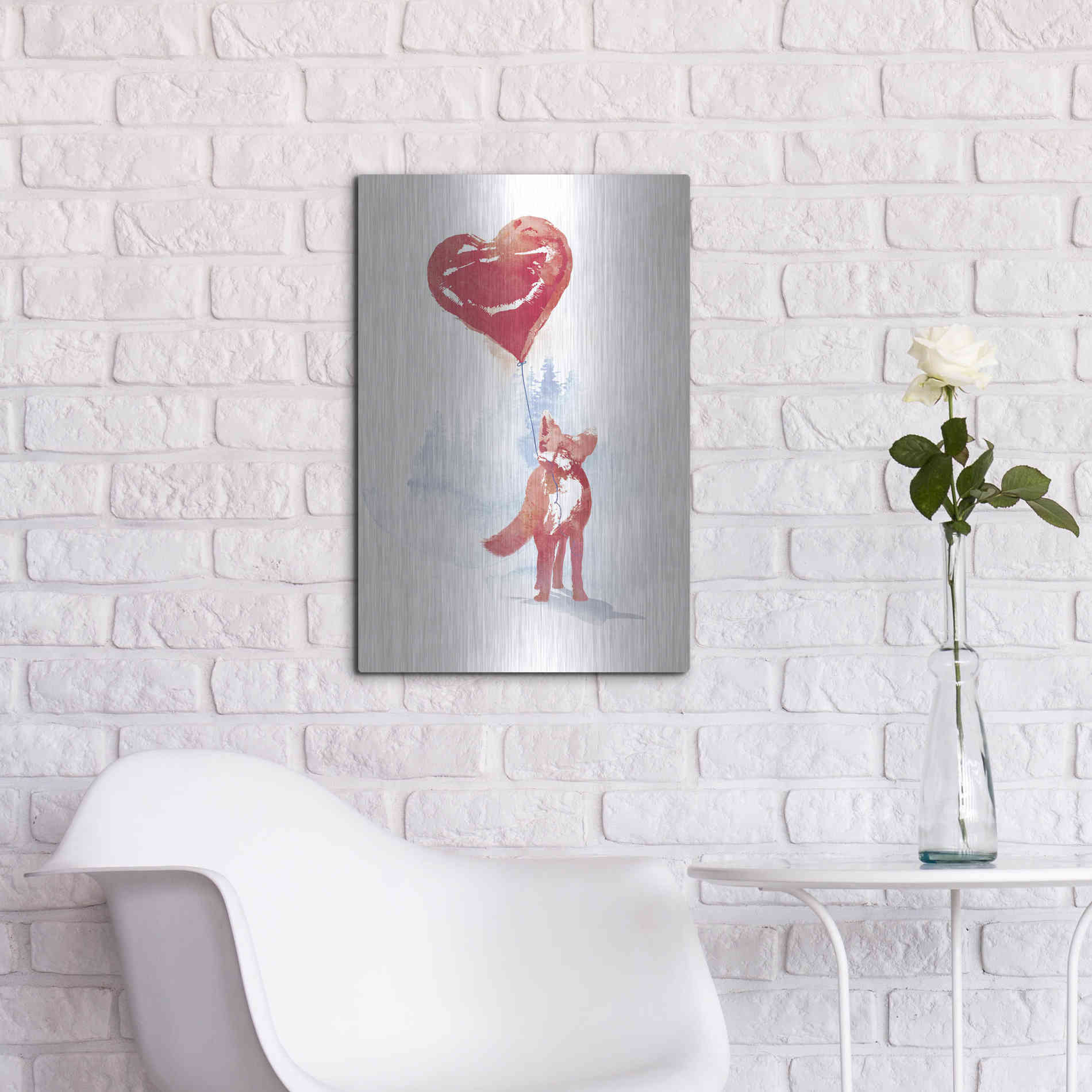 Luxe Metal Art 'This One is For You' by Robert Farkas, Metal Wall Art,16x24