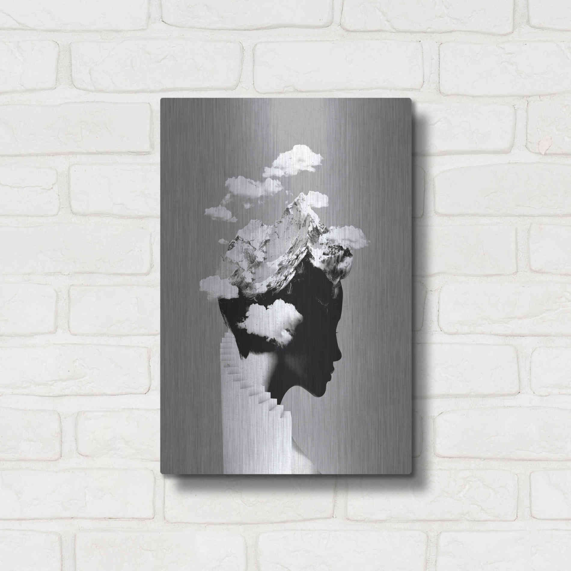Luxe Metal Art 'It's a Cloudy Day' by Robert Farkas, Metal Wall Art,12x16