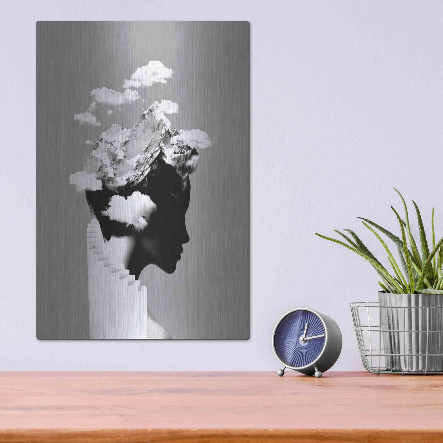 Luxe Metal Art 'It's a Cloudy Day' by Robert Farkas, Metal Wall Art,12x16