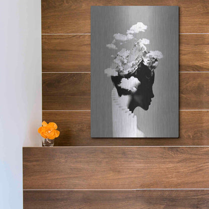 Luxe Metal Art 'It's a Cloudy Day' by Robert Farkas, Metal Wall Art,12x16