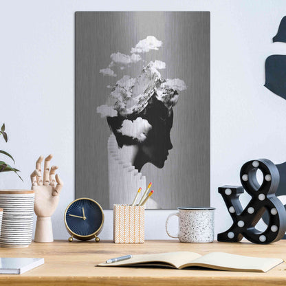 Luxe Metal Art 'It's a Cloudy Day' by Robert Farkas, Metal Wall Art,12x16