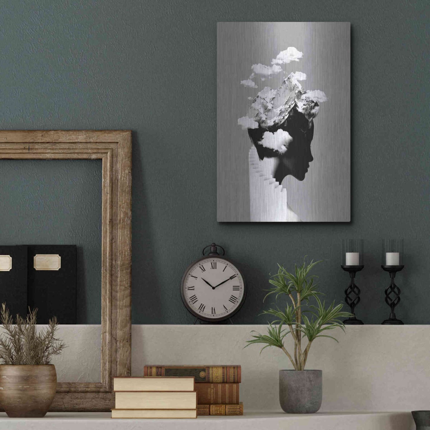 Luxe Metal Art 'It's a Cloudy Day' by Robert Farkas, Metal Wall Art,12x16