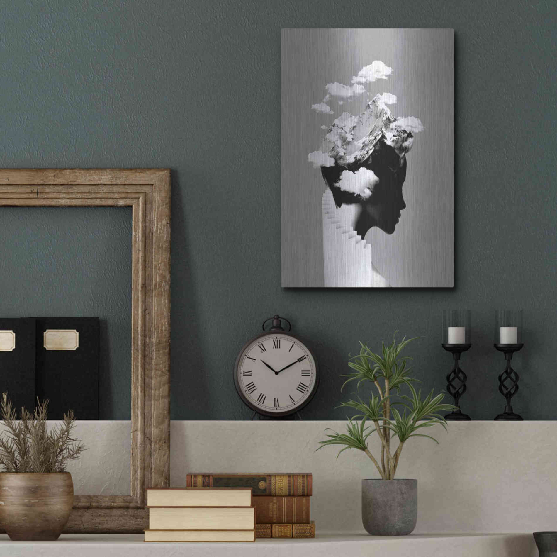 Luxe Metal Art 'It's a Cloudy Day' by Robert Farkas, Metal Wall Art,12x16