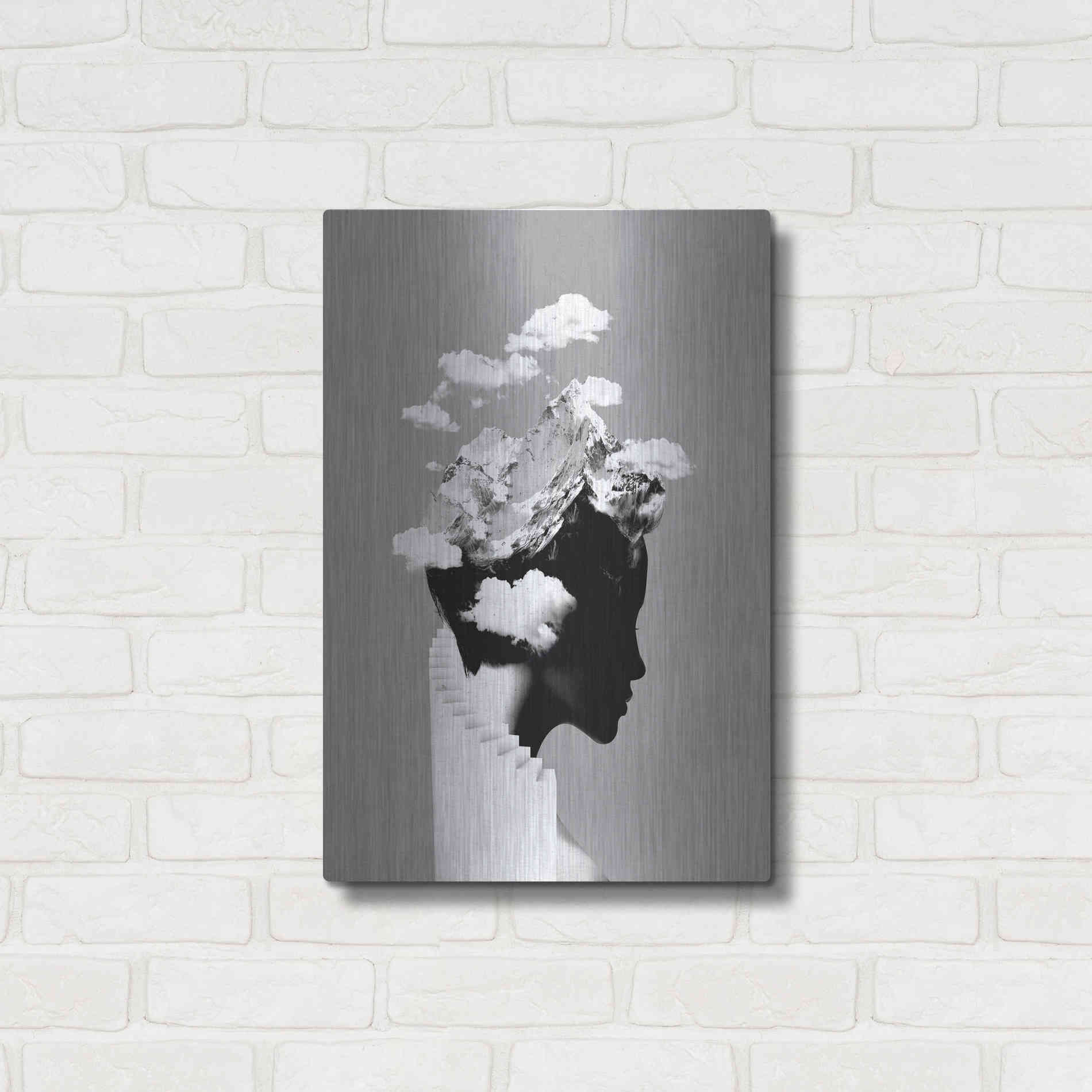 Luxe Metal Art 'It's a Cloudy Day' by Robert Farkas, Metal Wall Art,16x24
