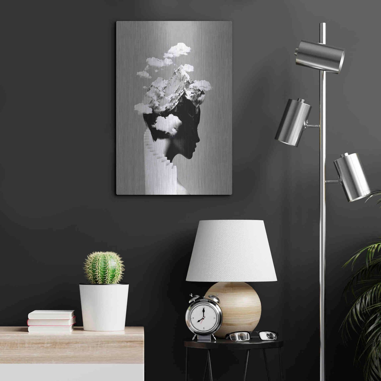 Luxe Metal Art 'It's a Cloudy Day' by Robert Farkas, Metal Wall Art,16x24