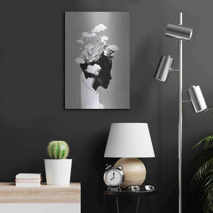 Luxe Metal Art 'It's a Cloudy Day' by Robert Farkas, Metal Wall Art,16x24