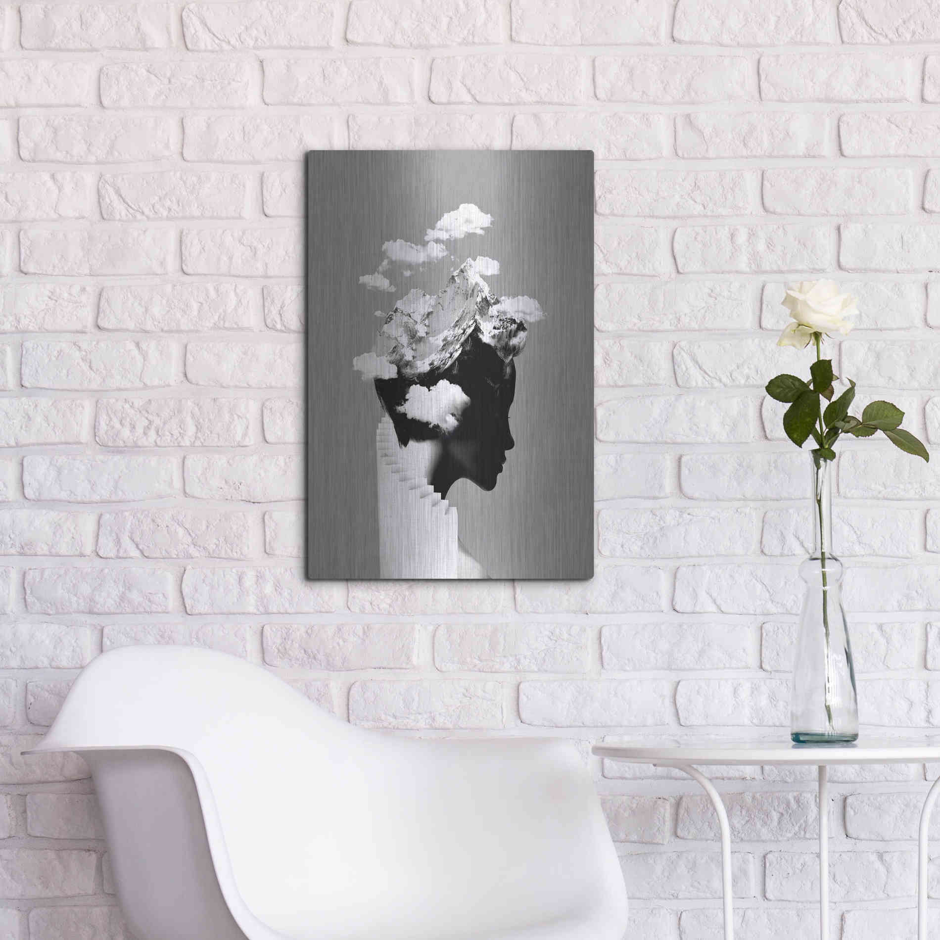 Luxe Metal Art 'It's a Cloudy Day' by Robert Farkas, Metal Wall Art,16x24