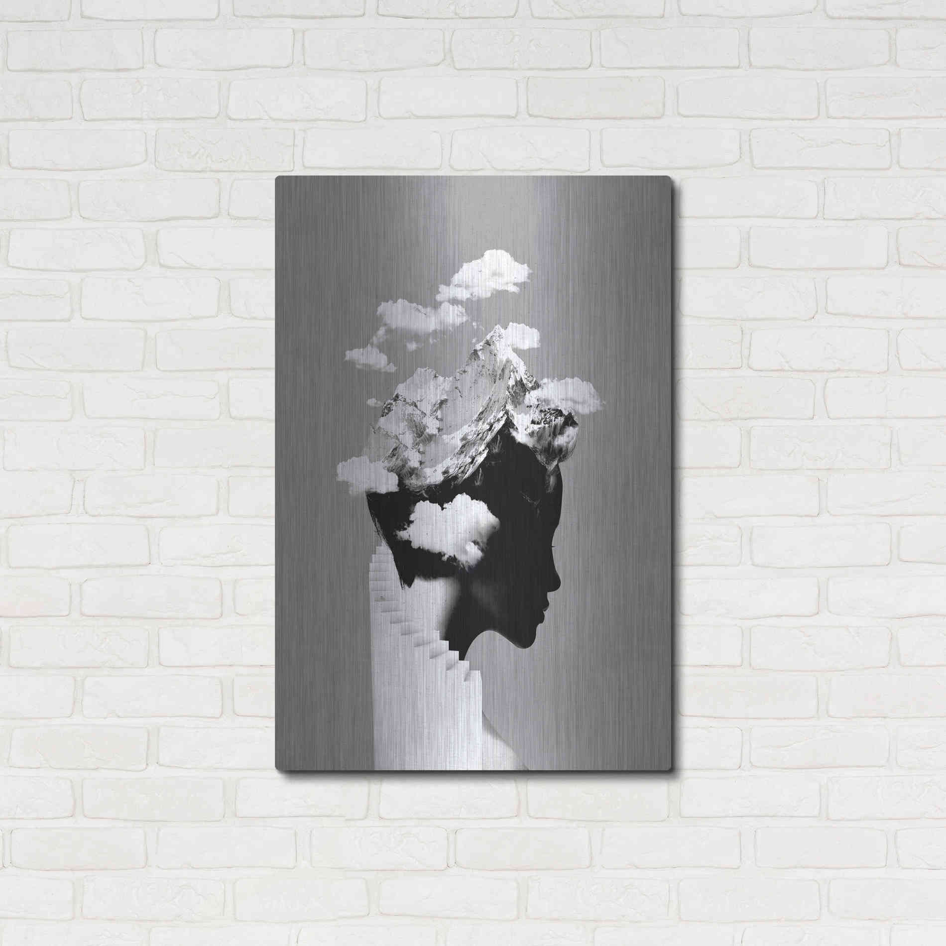 Luxe Metal Art 'It's a Cloudy Day' by Robert Farkas, Metal Wall Art,24x36