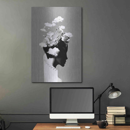 Luxe Metal Art 'It's a Cloudy Day' by Robert Farkas, Metal Wall Art,24x36