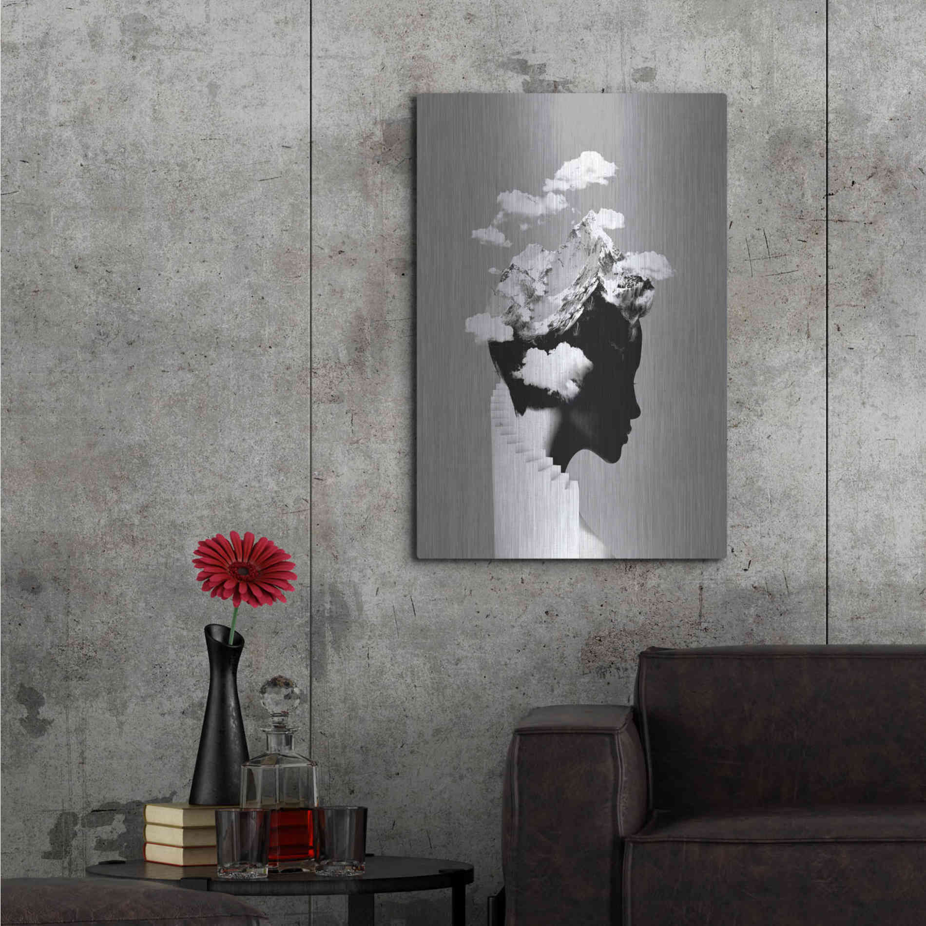 Luxe Metal Art 'It's a Cloudy Day' by Robert Farkas, Metal Wall Art,24x36