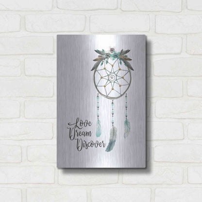 Luxe Metal Art 'Watercolor Dreamcatcher' by Seven Trees Design, Metal Wall Art,12x16