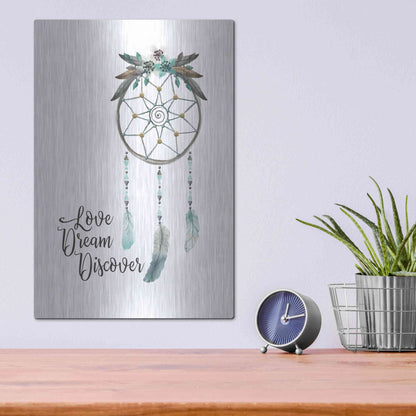 Luxe Metal Art 'Watercolor Dreamcatcher' by Seven Trees Design, Metal Wall Art,12x16