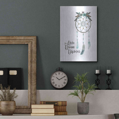 Luxe Metal Art 'Watercolor Dreamcatcher' by Seven Trees Design, Metal Wall Art,12x16
