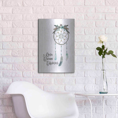 Luxe Metal Art 'Watercolor Dreamcatcher' by Seven Trees Design, Metal Wall Art,16x24