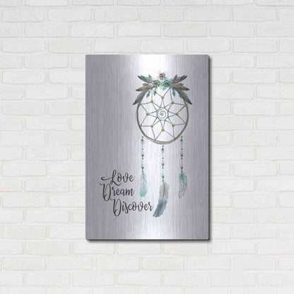 Luxe Metal Art 'Watercolor Dreamcatcher' by Seven Trees Design, Metal Wall Art,24x36