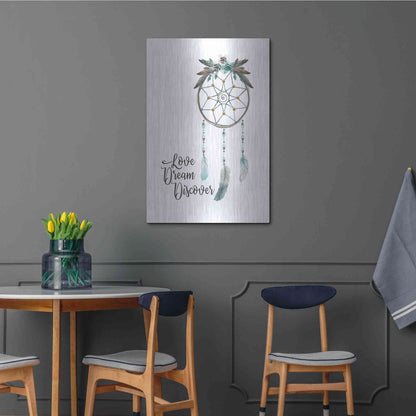 Luxe Metal Art 'Watercolor Dreamcatcher' by Seven Trees Design, Metal Wall Art,24x36