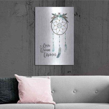 Luxe Metal Art 'Watercolor Dreamcatcher' by Seven Trees Design, Metal Wall Art,24x36