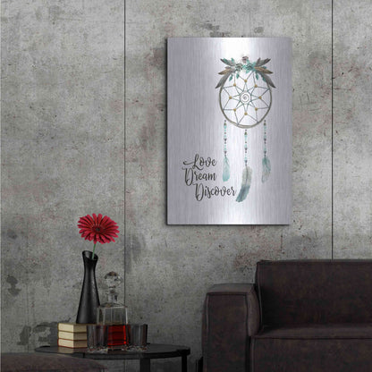 Luxe Metal Art 'Watercolor Dreamcatcher' by Seven Trees Design, Metal Wall Art,24x36