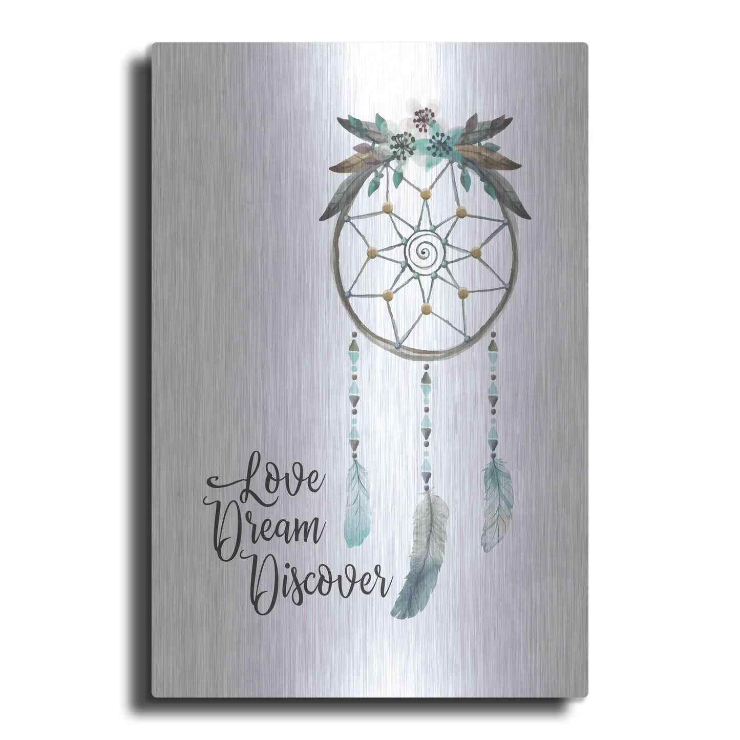 Luxe Metal Art 'Watercolor Dreamcatcher' by Seven Trees Design, Metal Wall Art