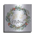 Luxe Metal Art 'Let It Snow Wreath' by Seven Trees Design, Metal Wall Art