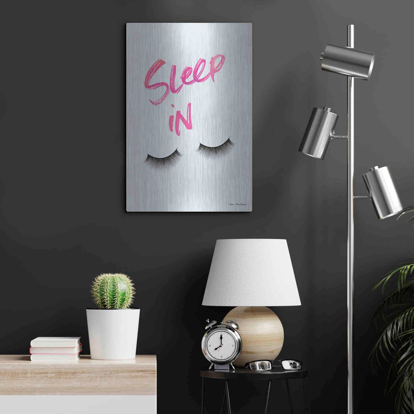 Luxe Metal Art 'Sleep In' by Seven Trees Design, Metal Wall Art,16x24