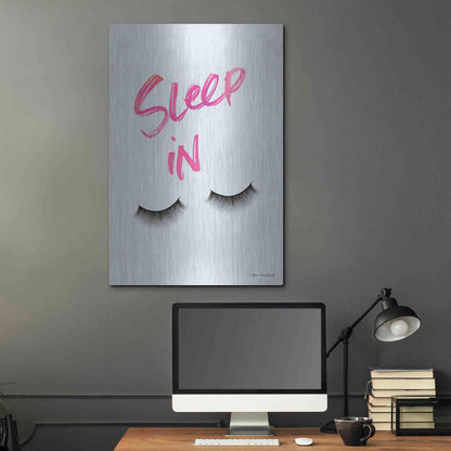 Luxe Metal Art 'Sleep In' by Seven Trees Design, Metal Wall Art,24x36