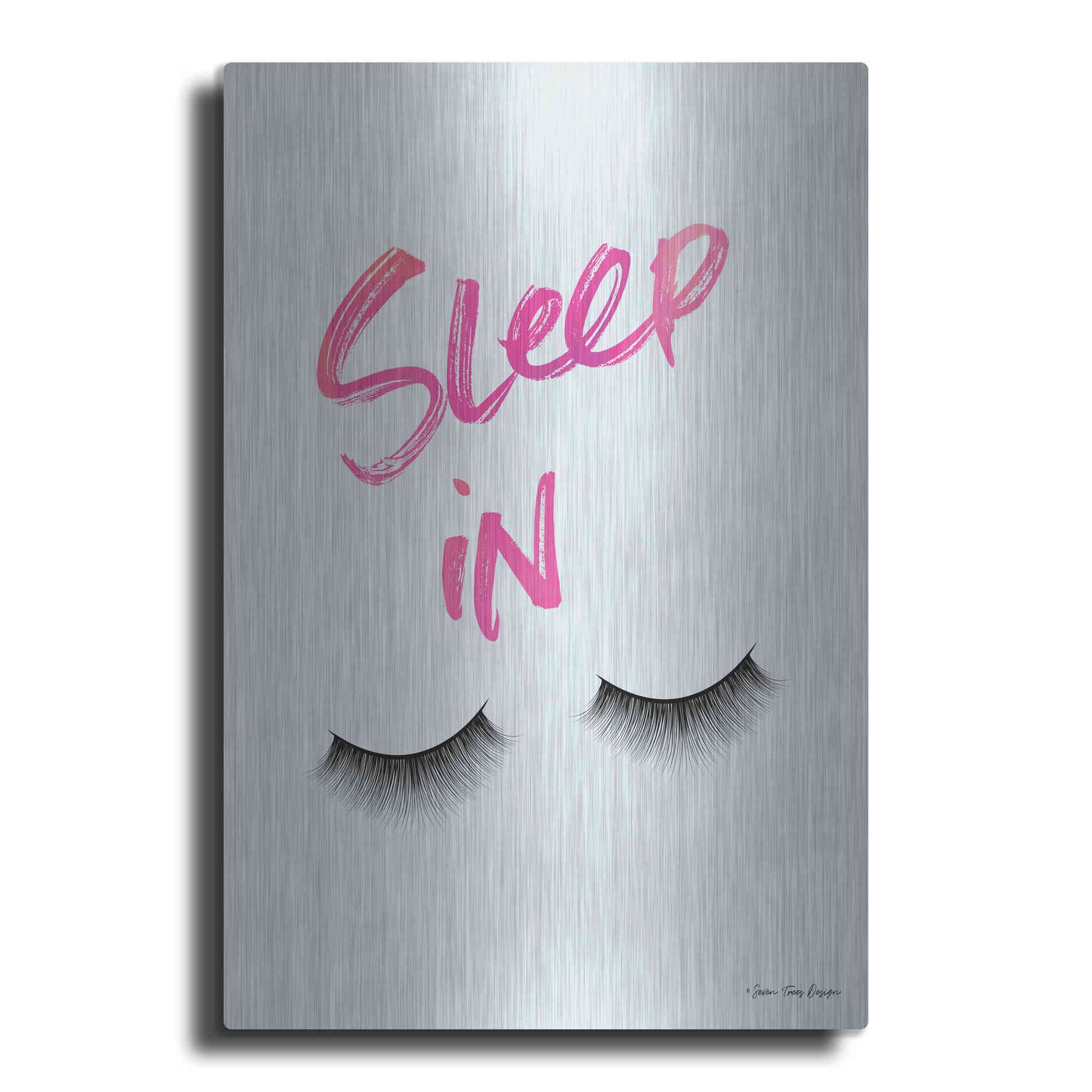 Luxe Metal Art 'Sleep In' by Seven Trees Design, Metal Wall Art