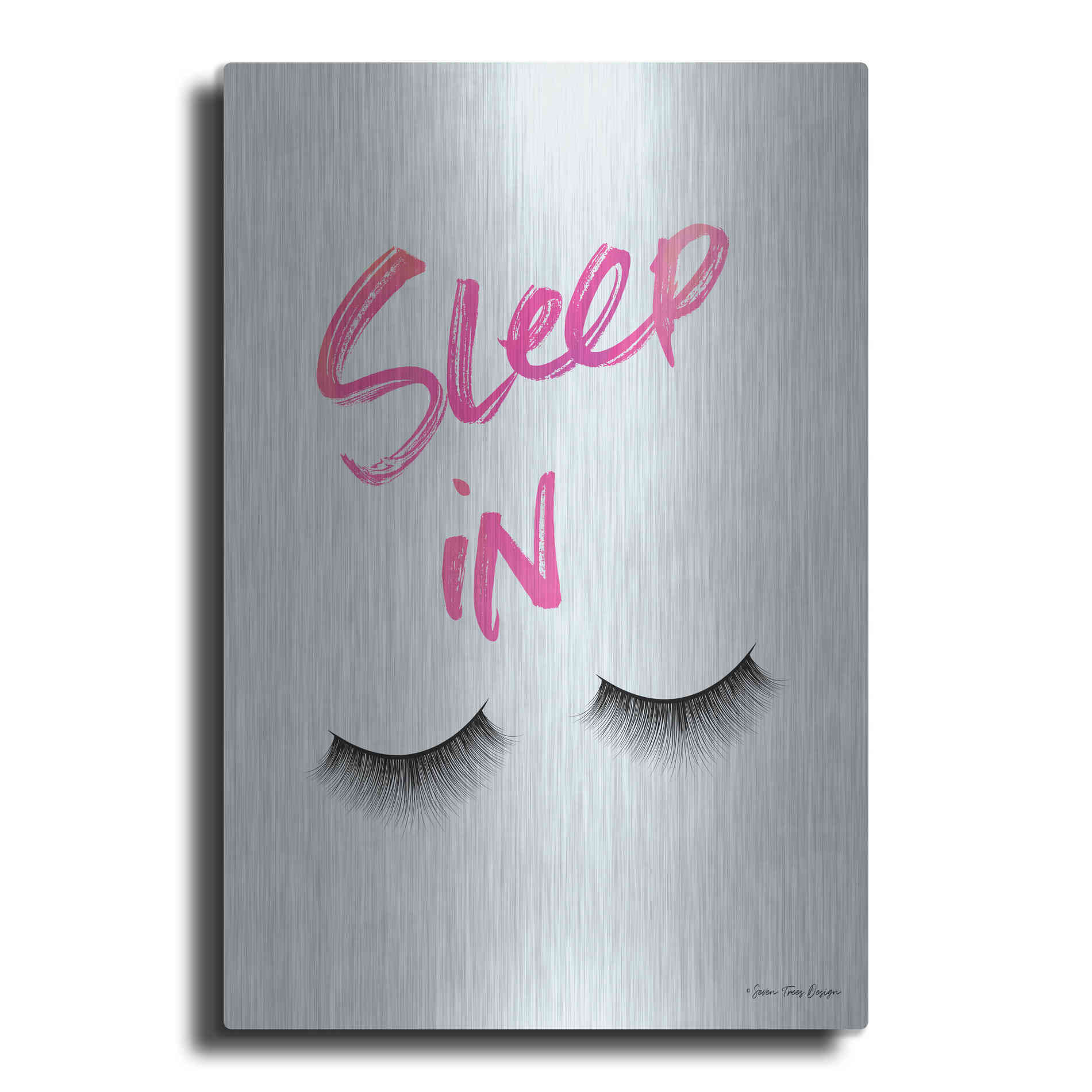 Luxe Metal Art 'Sleep In' by Seven Trees Design, Metal Wall Art