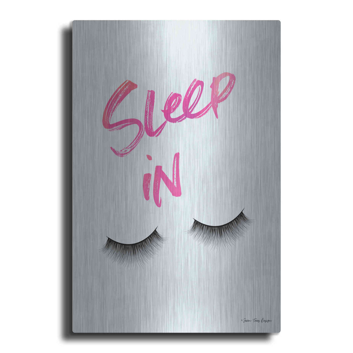 Luxe Metal Art 'Sleep In' by Seven Trees Design, Metal Wall Art