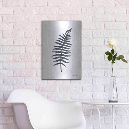 Luxe Metal Art 'Watercolor Black Plant I' by Seven Trees Design, Metal Wall Art,16x24