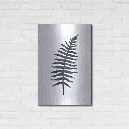 Luxe Metal Art 'Watercolor Black Plant I' by Seven Trees Design, Metal Wall Art,24x36