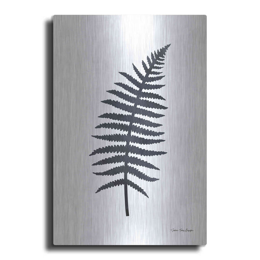 Luxe Metal Art 'Watercolor Black Plant I' by Seven Trees Design, Metal Wall Art