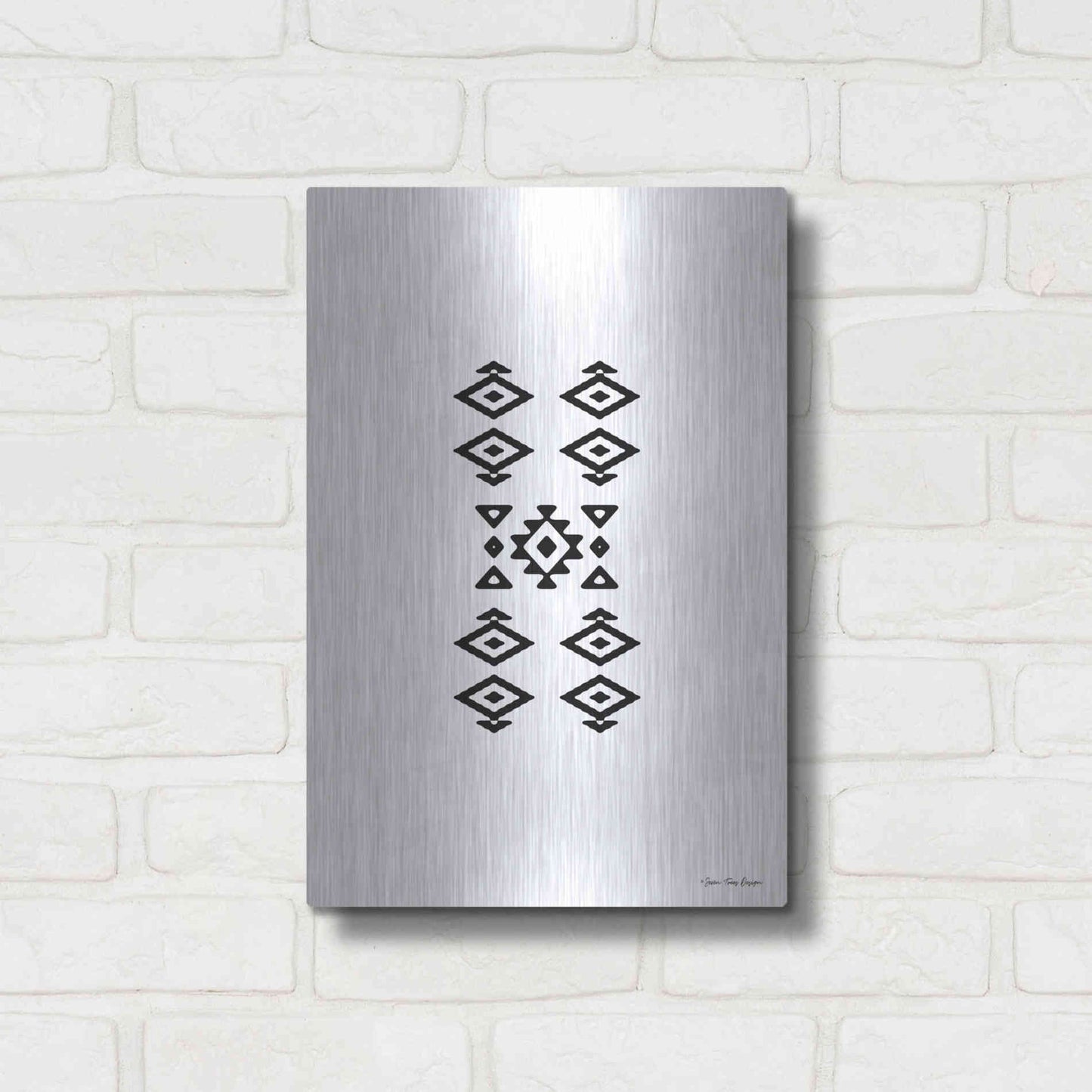 Luxe Metal Art 'Aztec Art I' by Seven Trees Design, Metal Wall Art,12x16