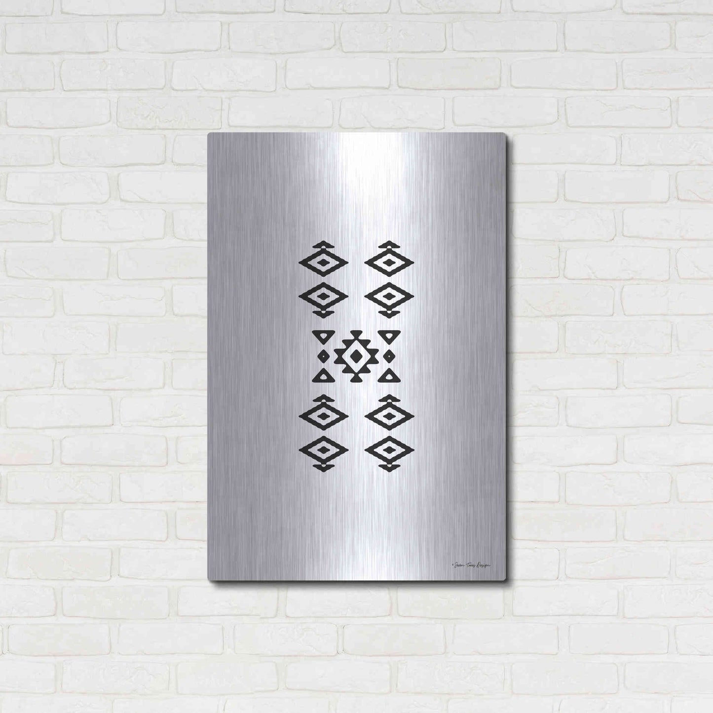 Luxe Metal Art 'Aztec Art I' by Seven Trees Design, Metal Wall Art,24x36