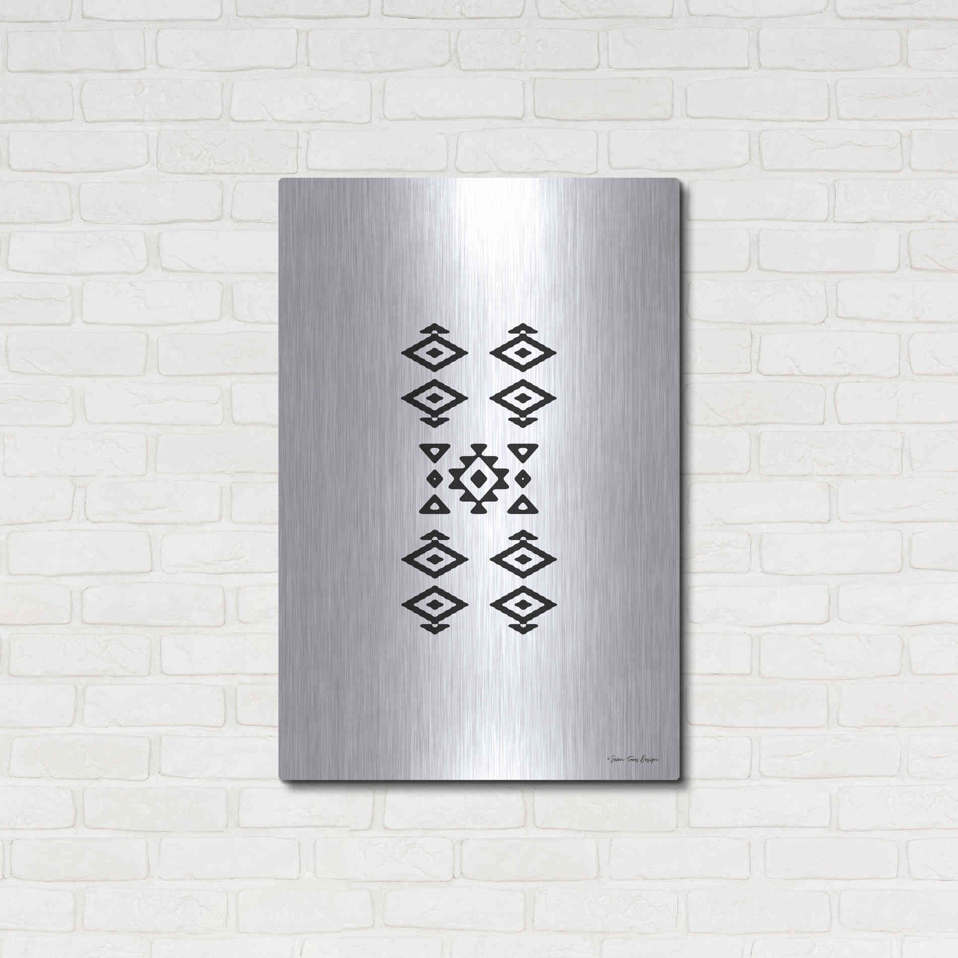 Luxe Metal Art 'Aztec Art I' by Seven Trees Design, Metal Wall Art,24x36