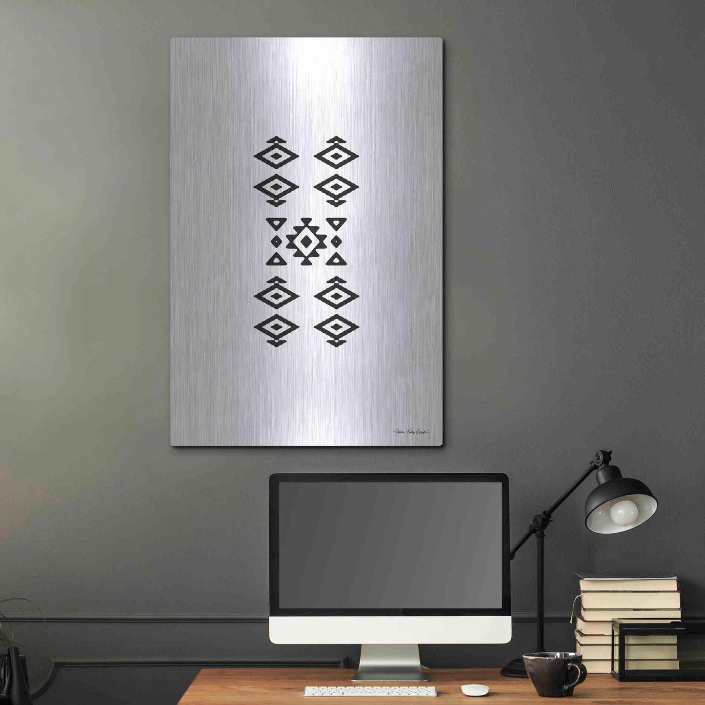 Luxe Metal Art 'Aztec Art I' by Seven Trees Design, Metal Wall Art,24x36