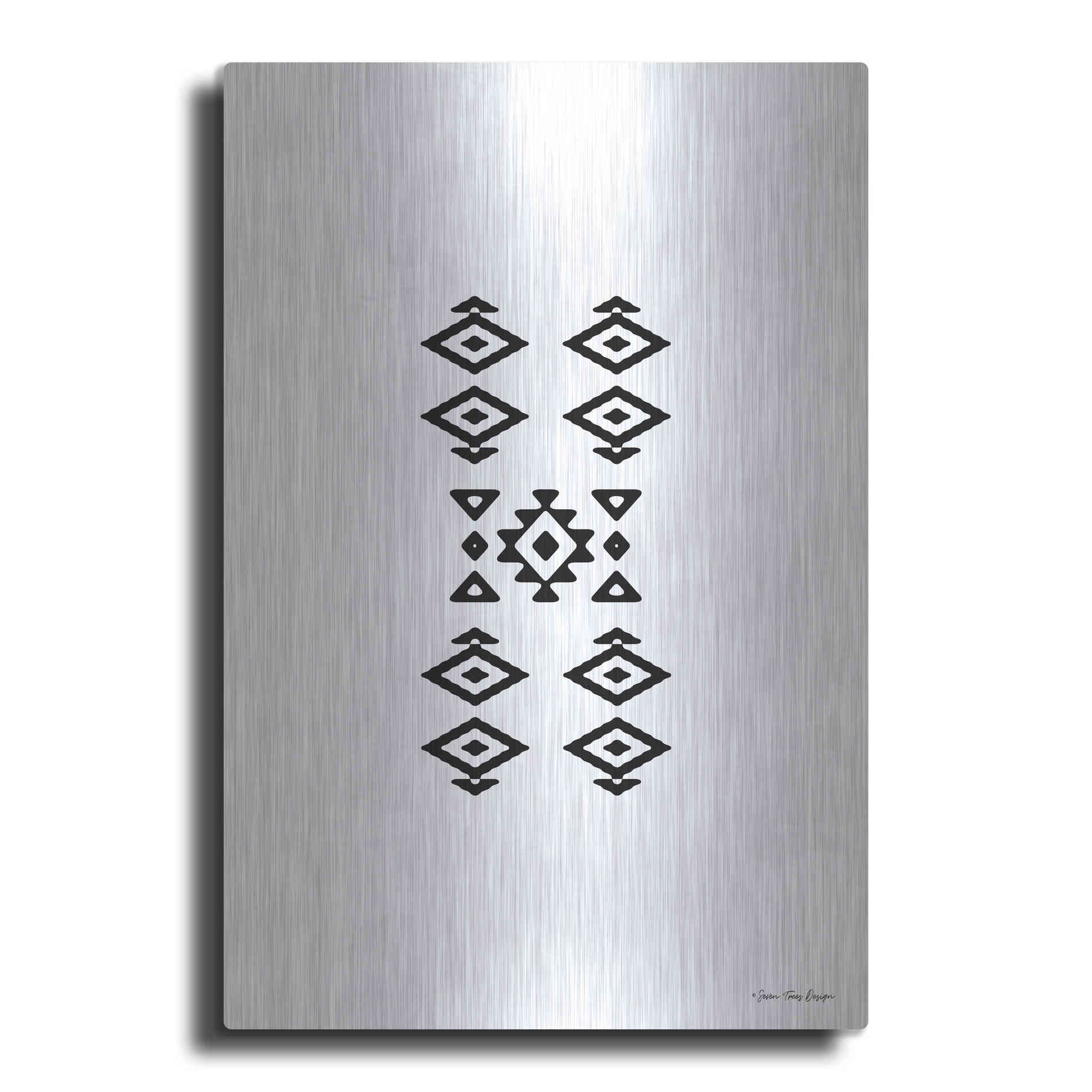 Luxe Metal Art 'Aztec Art I' by Seven Trees Design, Metal Wall Art