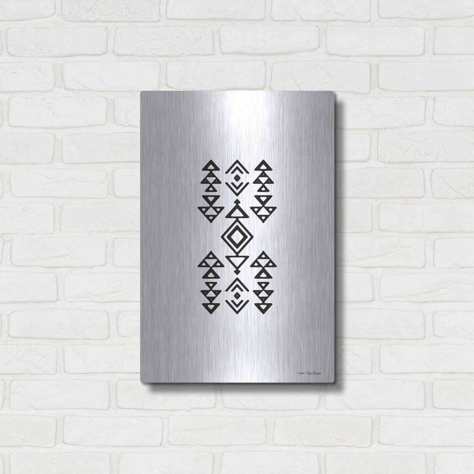 Luxe Metal Art 'Aztec Art II' by Seven Trees Design, Metal Wall Art,16x24