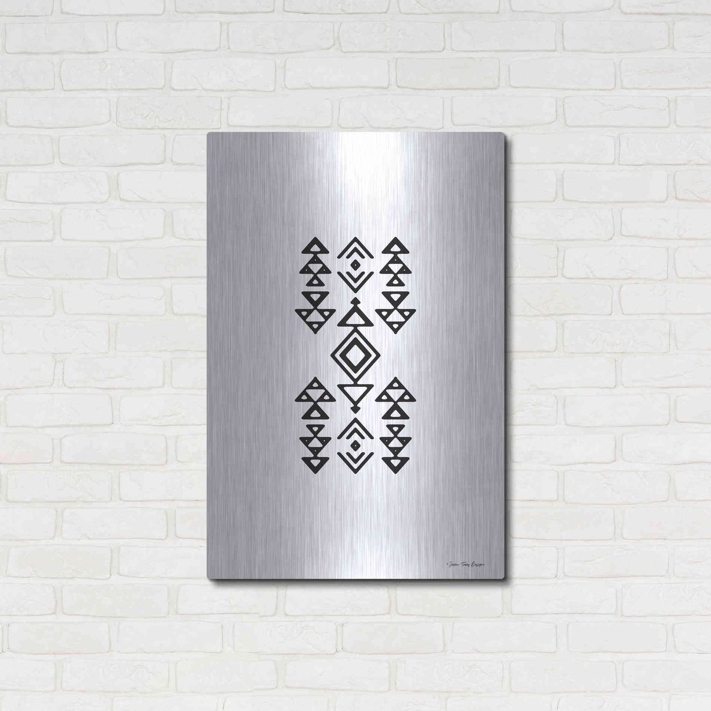 Luxe Metal Art 'Aztec Art II' by Seven Trees Design, Metal Wall Art,24x36