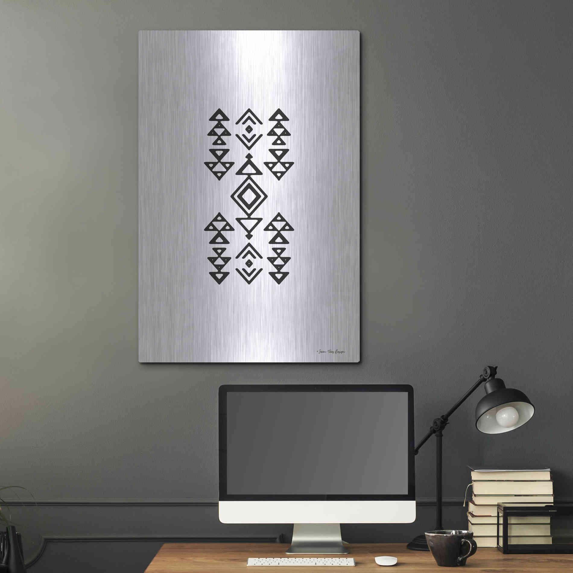 Luxe Metal Art 'Aztec Art II' by Seven Trees Design, Metal Wall Art,24x36