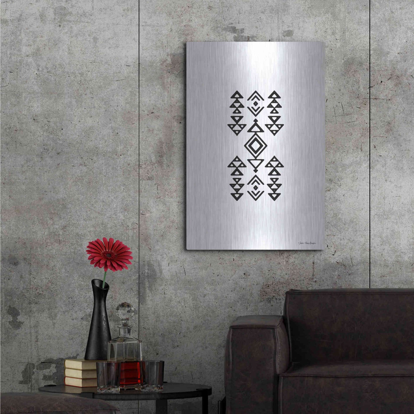 Luxe Metal Art 'Aztec Art II' by Seven Trees Design, Metal Wall Art,24x36