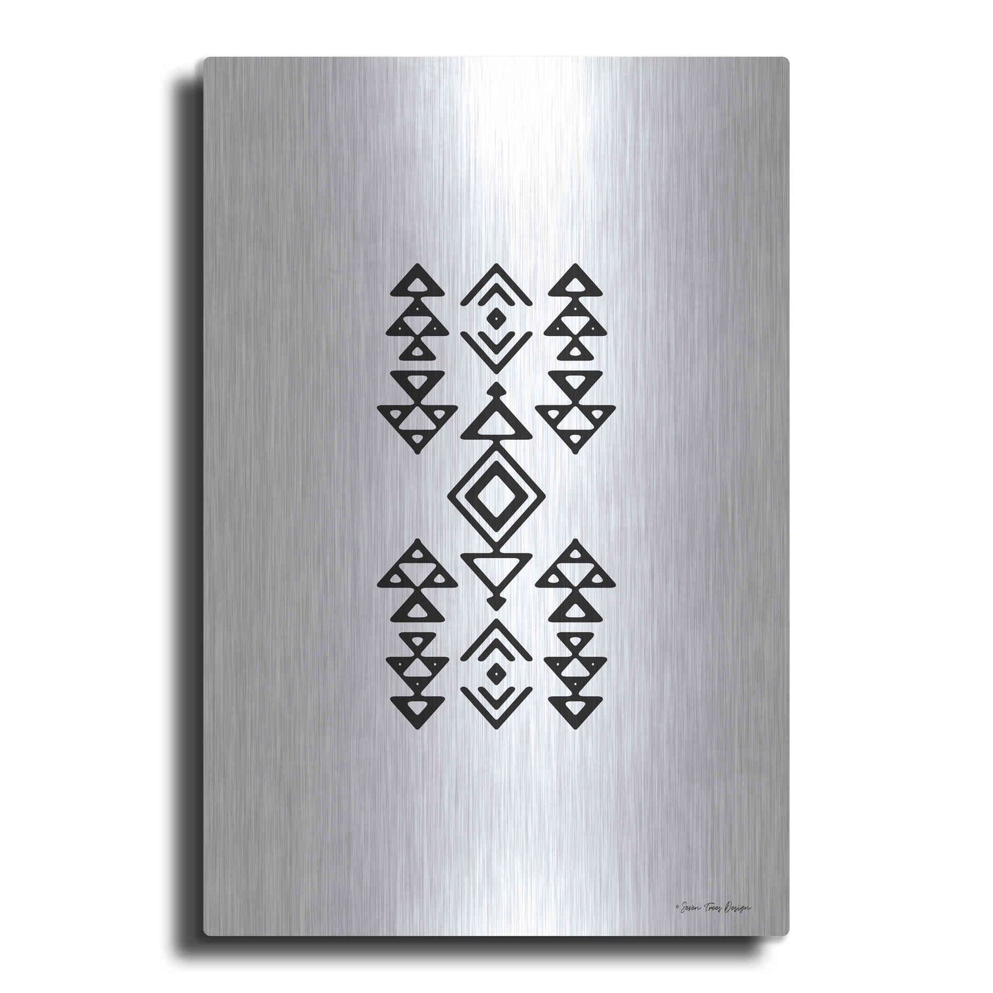 Luxe Metal Art 'Aztec Art II' by Seven Trees Design, Metal Wall Art
