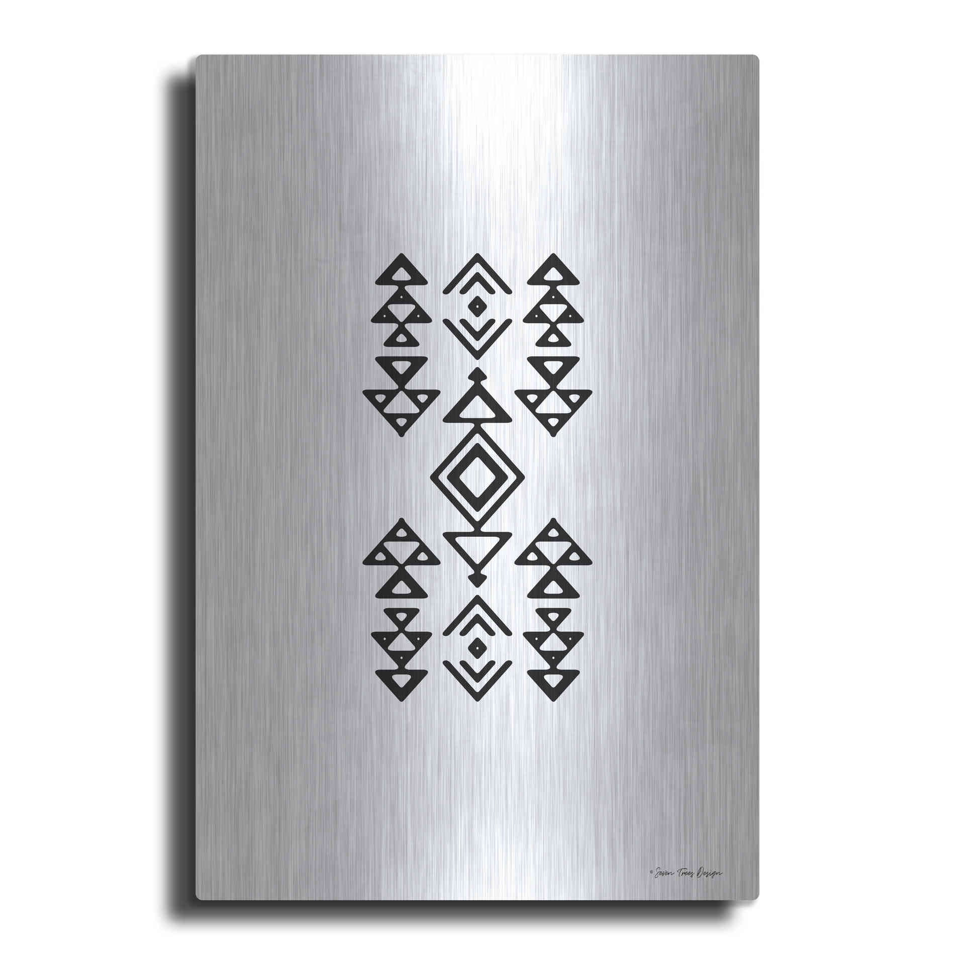 Luxe Metal Art 'Aztec Art II' by Seven Trees Design, Metal Wall Art