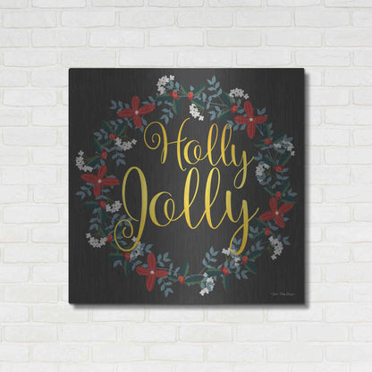 Luxe Metal Art 'Holly Jolly Wreath' by Seven Trees Design, Metal Wall Art,36x36