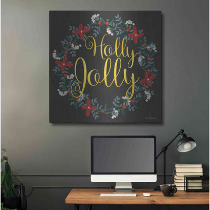 Luxe Metal Art 'Holly Jolly Wreath' by Seven Trees Design, Metal Wall Art,36x36