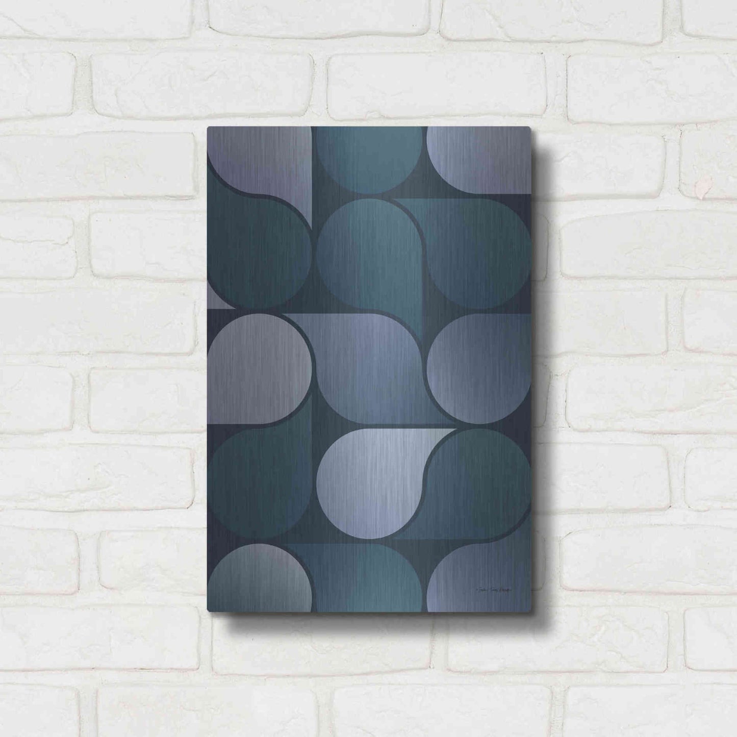 Luxe Metal Art 'Geometric Loop' by Seven Trees Design, Metal Wall Art,12x16