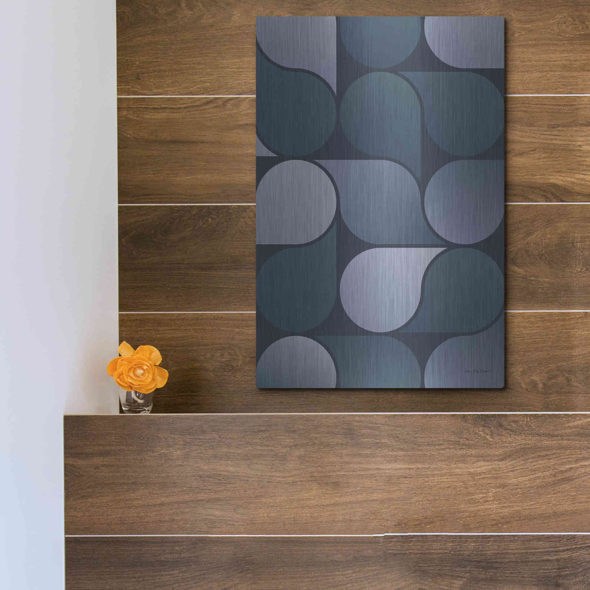 Luxe Metal Art 'Geometric Loop' by Seven Trees Design, Metal Wall Art,12x16