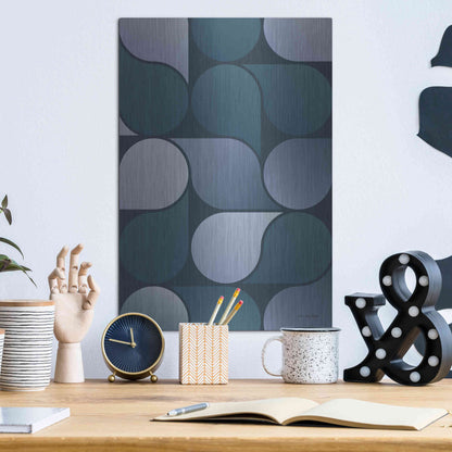 Luxe Metal Art 'Geometric Loop' by Seven Trees Design, Metal Wall Art,12x16