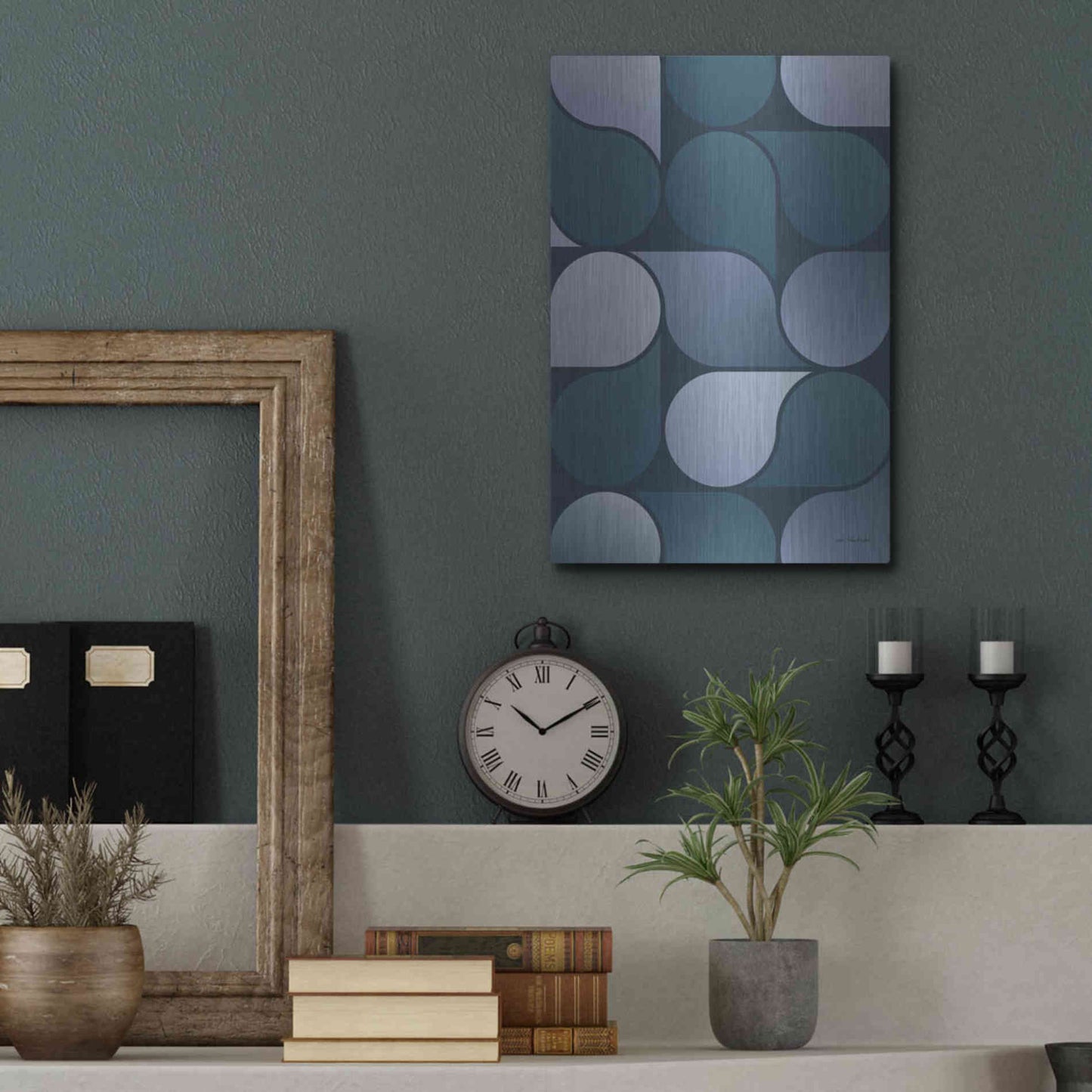 Luxe Metal Art 'Geometric Loop' by Seven Trees Design, Metal Wall Art,12x16